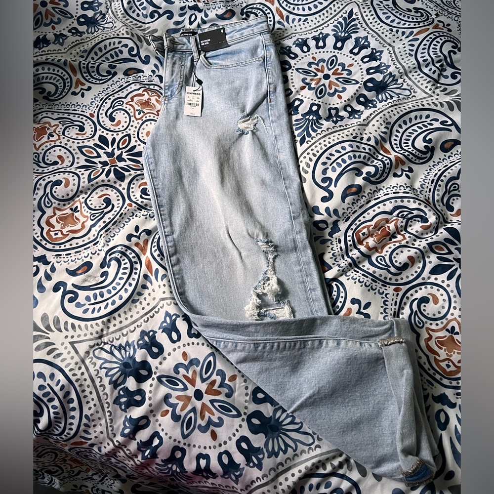 Express Boyfriend Ripped Jeans